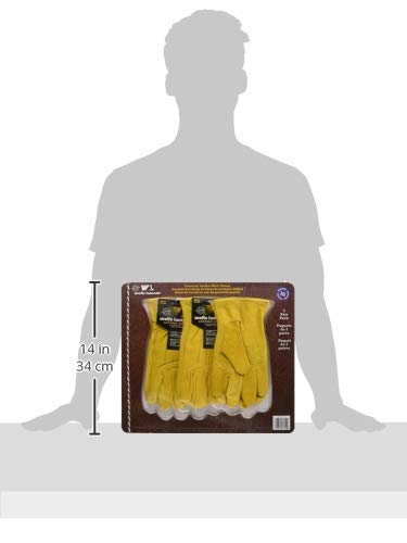 Amazon.co.jp: Wells Lamont 作業用革手袋3双セット 牛革使用
